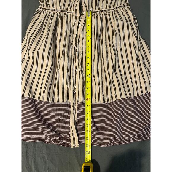 French Connection Striped Shirt Dress US 10 • Button Front • Lightweight Casual - Picture 9 of 9